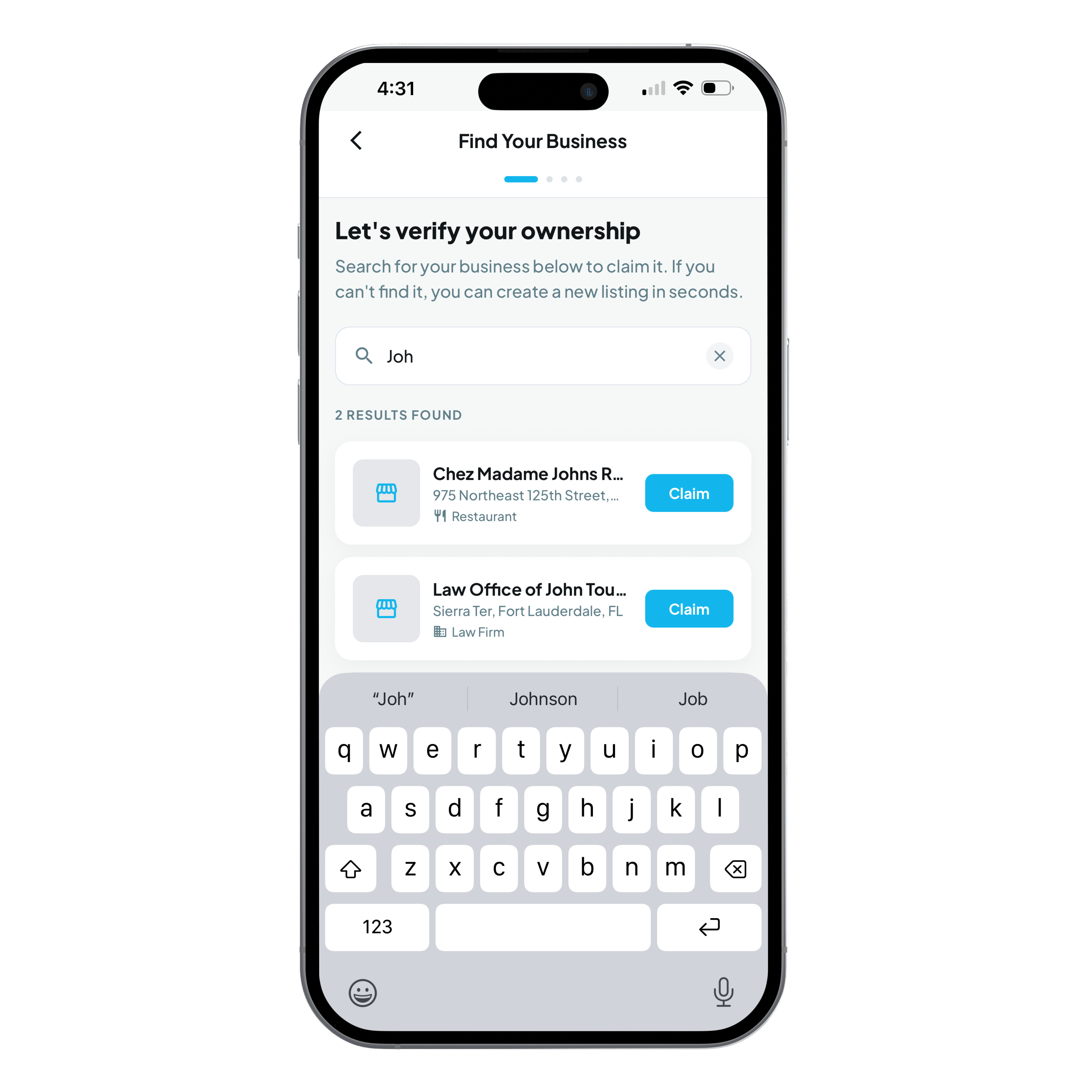 Claim your business on Twouve