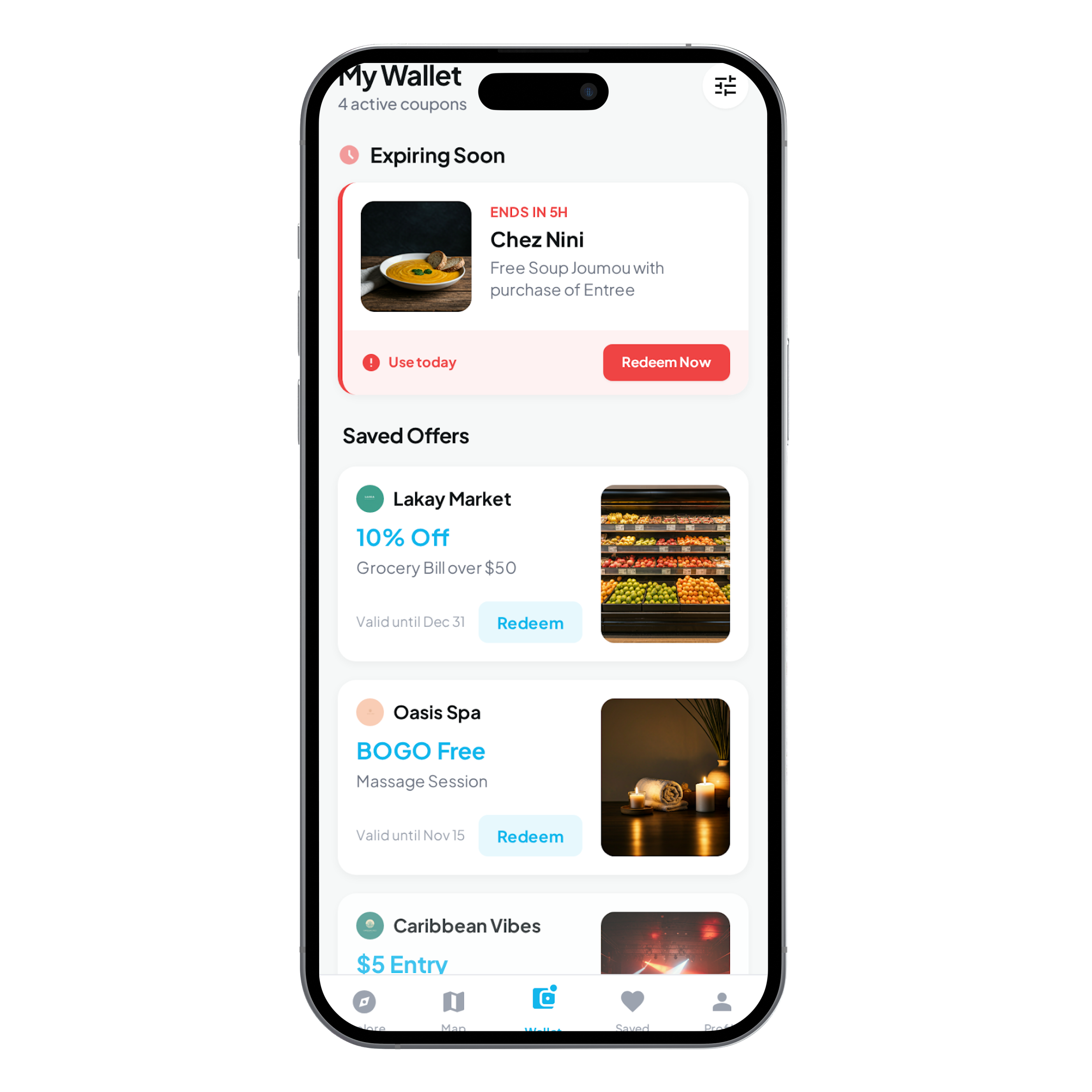 Smart wallet — collect and redeem deals